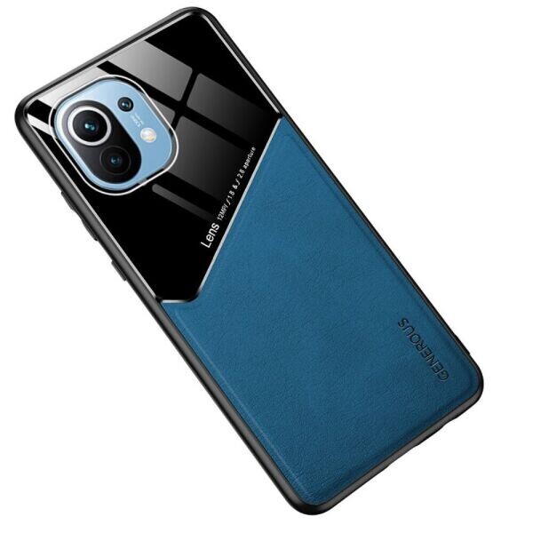 

Защитный чехол Deexe Magnetic Leather Cover для Xiaomi Mi 11 - Blue
