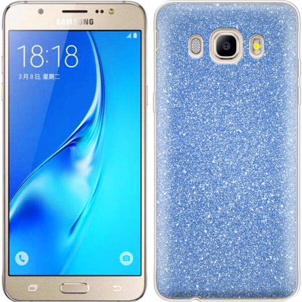 

Чехол силиконовый 3in1 Блёстки для Samsung J510 Blue (26828)