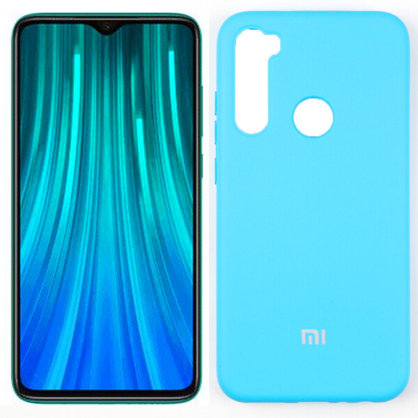 

Оригинальный силиконовый чехол для Xiaomi Redmi Note 8 Ярко Синий FULL (28433)