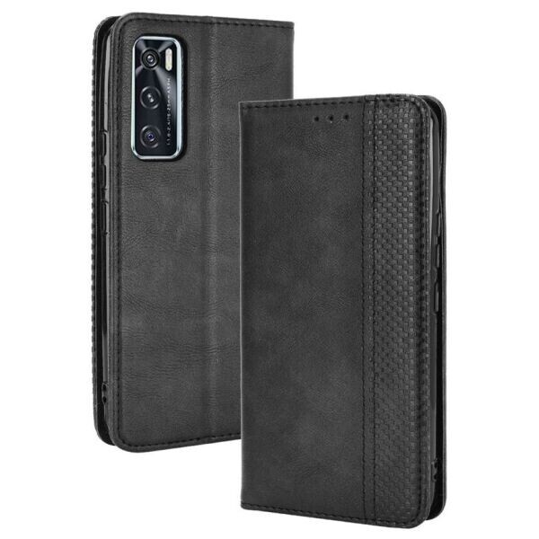 

Чехол-книжка Deexe Retro Style для VIVO V20 SE - Black