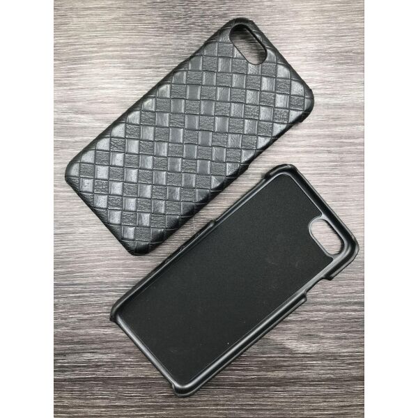 

Пластиковый чехол для iPhone 7 / 8 под кожу, Черный (Без бренда)