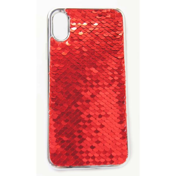 

Силиконовый чехол для iPhone X / XS Чешуйки Красный