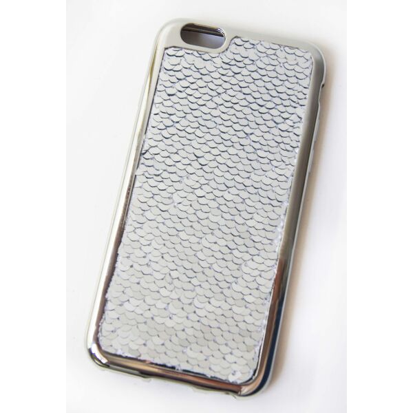 

Силиконовый чехол для iPhone 6 / 6S Чешуйки Серебро