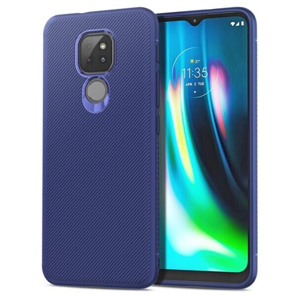 

Защитный чехол UniCase Twill Soft для Motorola Moto G9 Play / Moto E7 Plus - Blue