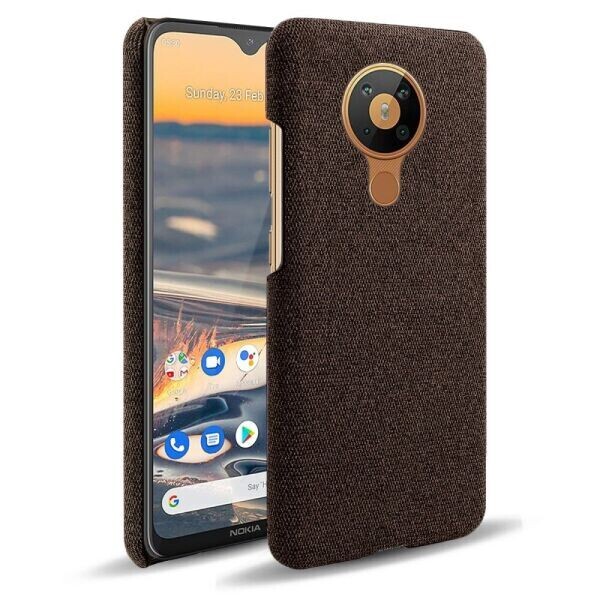 

Защитный чехол KSQ Cloth Style для Nokia 5.3 - Coffee