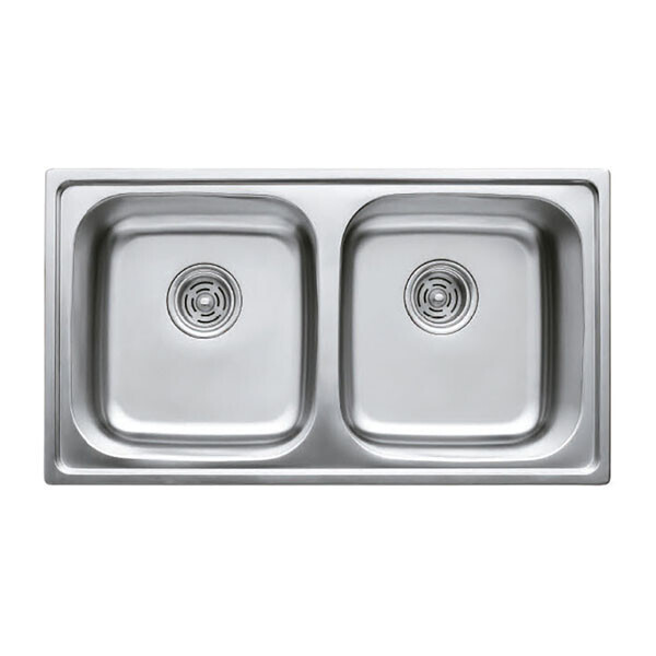 Раковина на кухню нержавейка прямоугольная HAIBA HB0568 430мм x 780мм глянцевая 0.8мм 81121