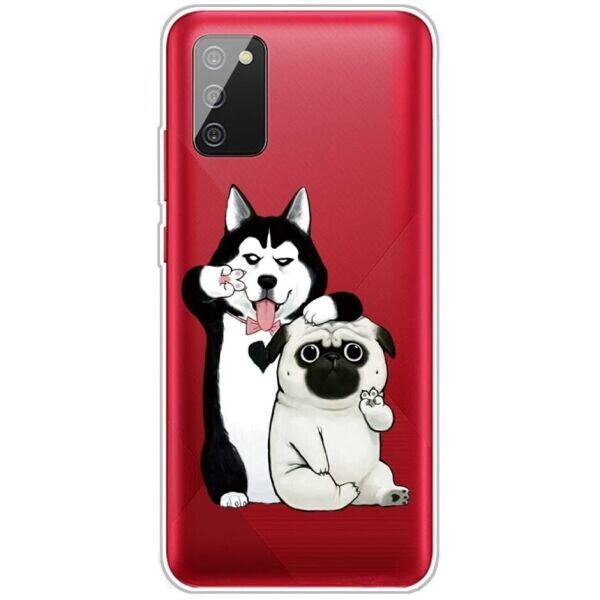 

Силиконовый (TPU) чехол Deexe Pretty Glossy для Samsung Galaxy A02s (A025) - Dogs
