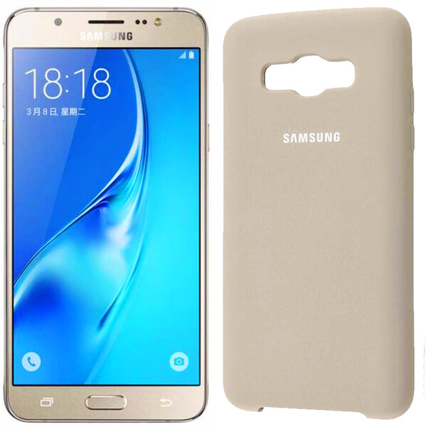 

Чехол силиконовый оригинальный для Samsung J510 (J5-2016) Серый FULL (20487)