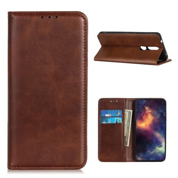 

Чехол-книжка Deexe Wallet Case для Nokia 2.4 - Coffee