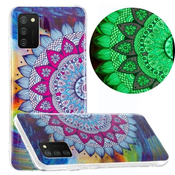 

Силиконовый (TPU) чехол Deexe LumiCase для Samsung Galaxy A02s (A025) - Flower Pattern