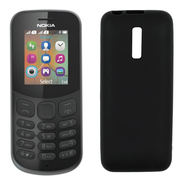 

Чехол силиконовый оригинальный для Nokia 130 Black (4176)
