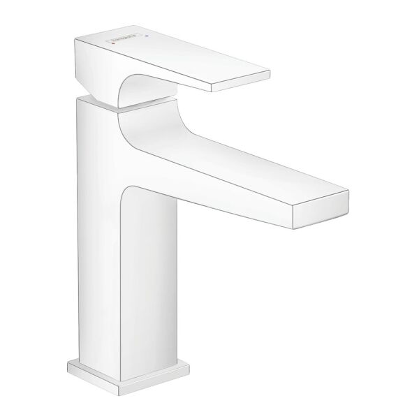 

Кран для умывальника однозахватный HANSGROHE METROPOL 32507700 белый латунь с донным клапаном 74560