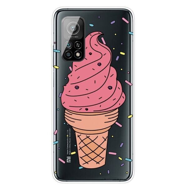 

Силиконовый (TPU) чехол Deexe Pretty Glossy для Xiaomi Mi 10T / Mi 10T Pro - Red Ice Cream