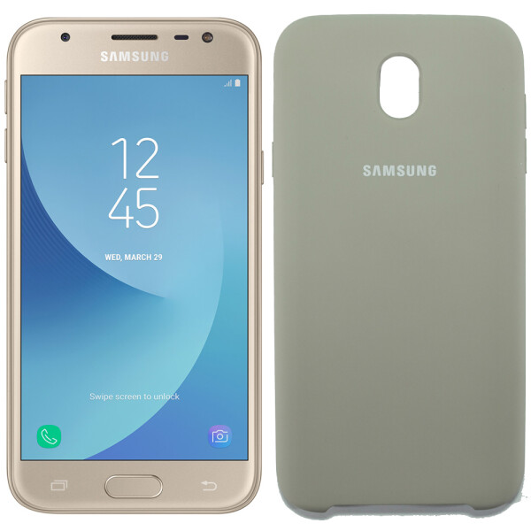 

Чехол силиконовый оригинальный для Samsung J530 (J5-2017) Пепельно серый (20503)