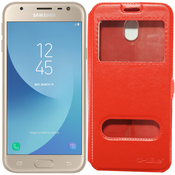 

Чехол книжка U-Like Simple для Samsung J330 (2017) Red (21114)