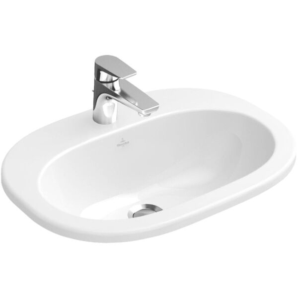 

Раковина врезная в ванную 560мм x 405мм VILLEROY&BOCH O.NOVO 41615601 белый овальная 82117