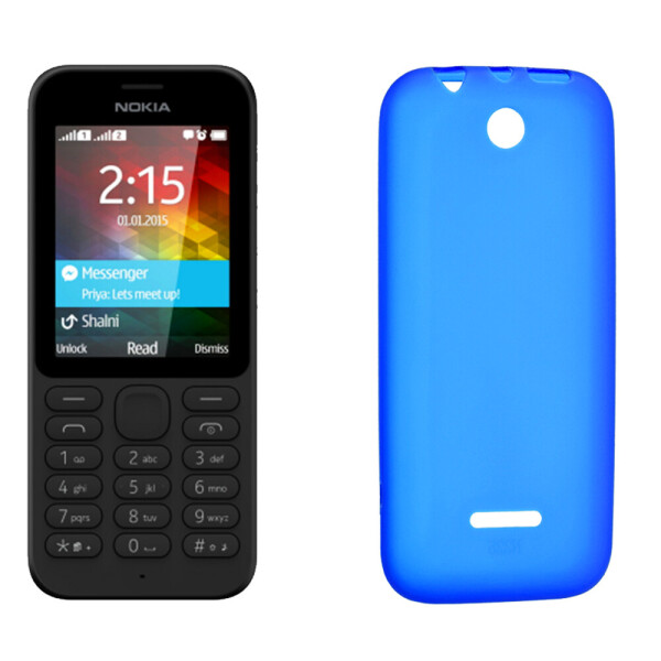 

Чехол силиконовый оригинальный для Nokia 215 Blue (4178)