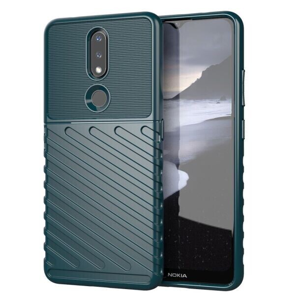 

Защитный чехол Deexe Thunder Series для Nokia 2.4 - Green
