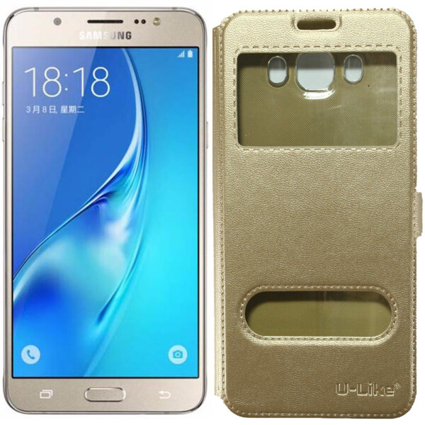 

Чехол книжка U-Like Simple для Samsung J510 (2016) Gold (21116)