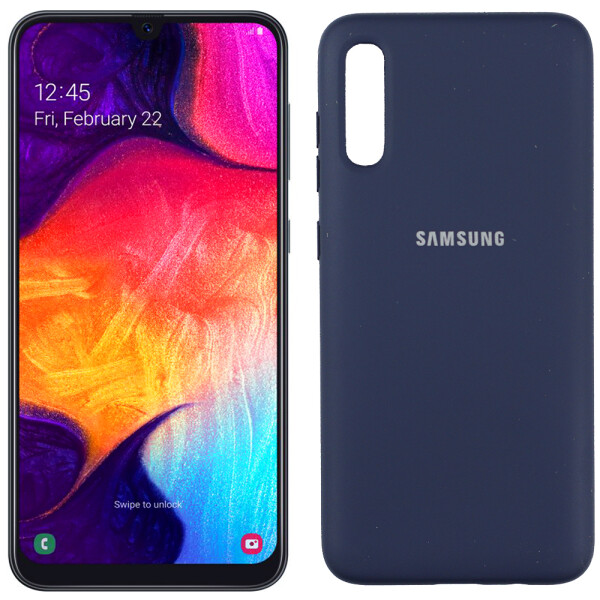 

Чехол силиконовый оригинальный для Samsung A307/A505 Galaxy A30s/A50 2019 Тёмно Синий FULL (27232)