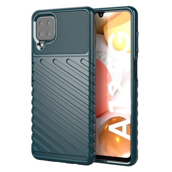 

Защитный чехол Deexe Thunder Series для Samsung Galaxy A12 - Green