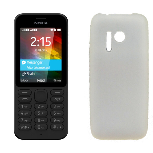 

Чехол силиконовый оригинальный для Nokia 215 White (8184)