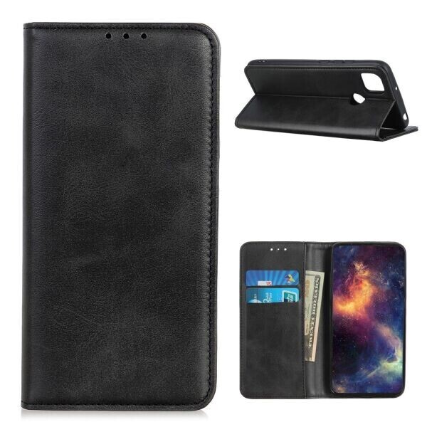

Чехол-книжка Deexe Wallet Case для Oppo A15 / A15s - Black