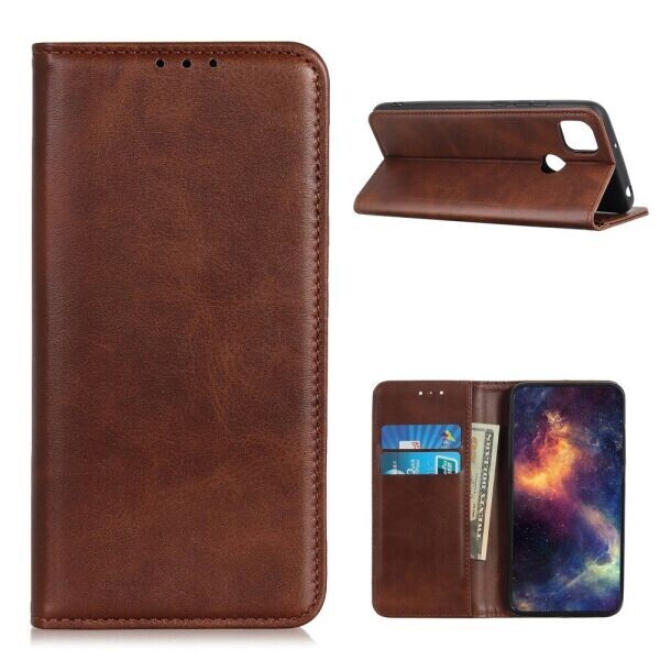 

Чехол-книжка Deexe Wallet Case для Oppo A15 / A15s - Coffee