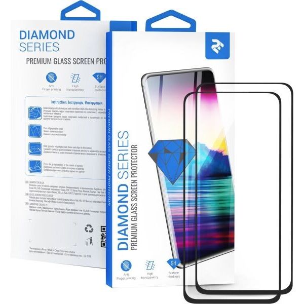 

Комплект защитных стекол (2 в 1) 2E Basic Full Glue для TECNO Camon 12 - Black