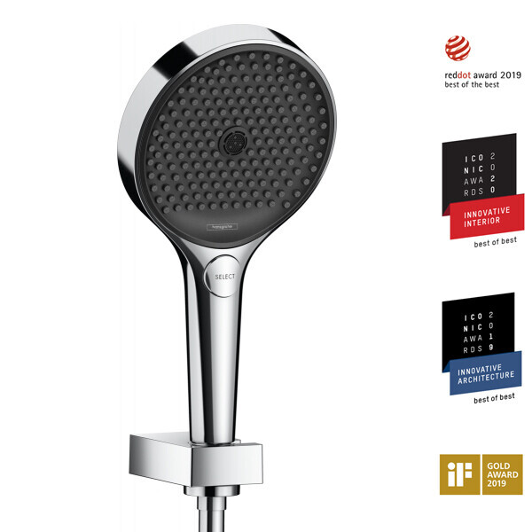 

Набор для душа HANSGROHE RAINFINITY 26851000 со шлангом ручной лейкой и держателем хром 71792