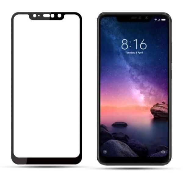 

Защитное стекло для Xiaomi Redmi Note 6 Full Glue (0.3 мм, 2.5D, матовое чёрное) Люкс