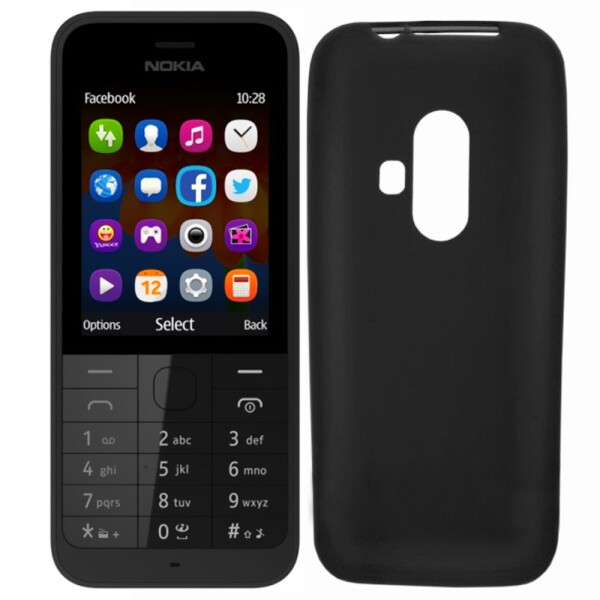 

Чехол силиконовый оригинальный для Nokia 220 Black (4179)