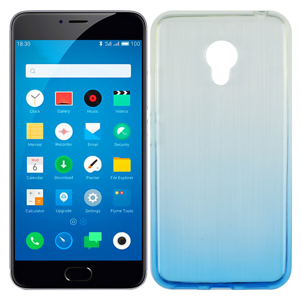 

Накладка силиконовая с отливом для Meizu M3 голубая (9893)