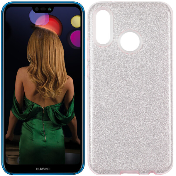 

Чехол силиконовый 3in1 Блёстки для Huawei P20 Lite Pink (23596)