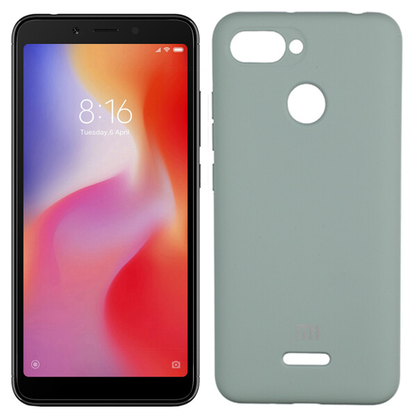

Чехол силиконовый оригинальный для Xiaomi Redmi 6 Светло Голубой FULL (26037)