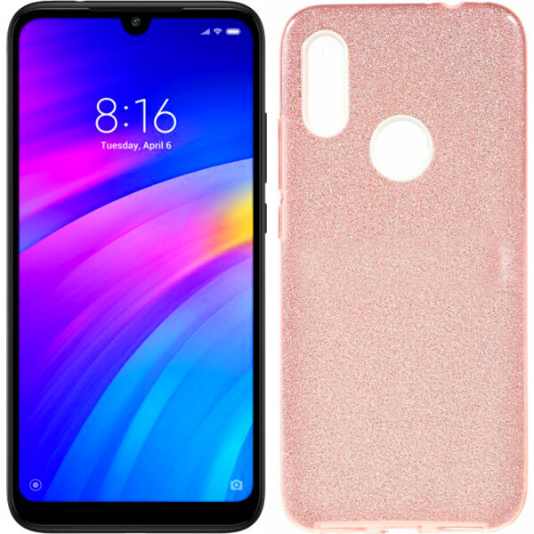 

Чехол силиконовый 3in1 Блёстки для Xiaomi Redmi 7 Pink (26840)