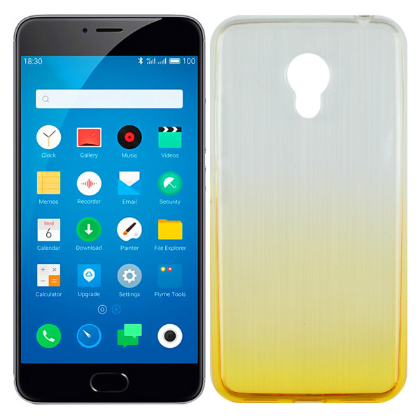 

Накладка силиконовая с отливом для Meizu M3 желтая (9885)