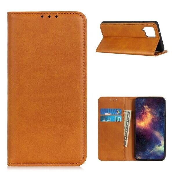 

Чехол-книжка Deexe Wallet Case для Samsung Galaxy A12 - Brown
