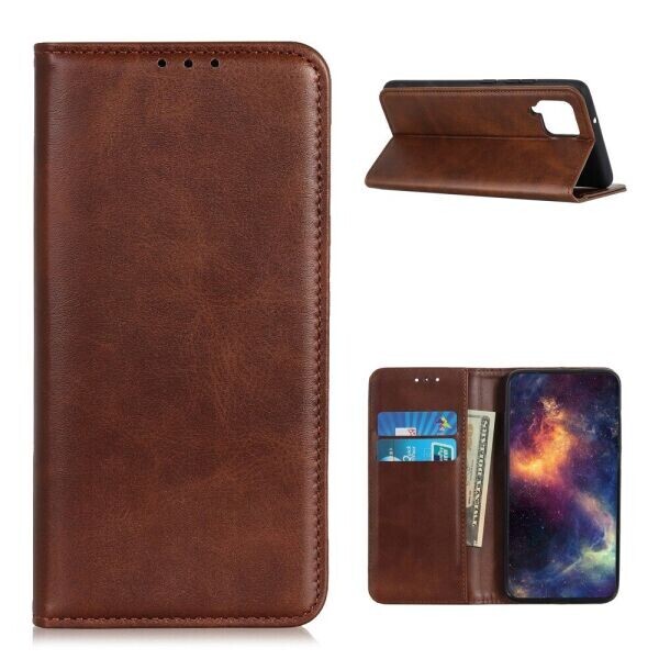 

Чехол-книжка Deexe Wallet Case для Samsung Galaxy A12 - Coffee