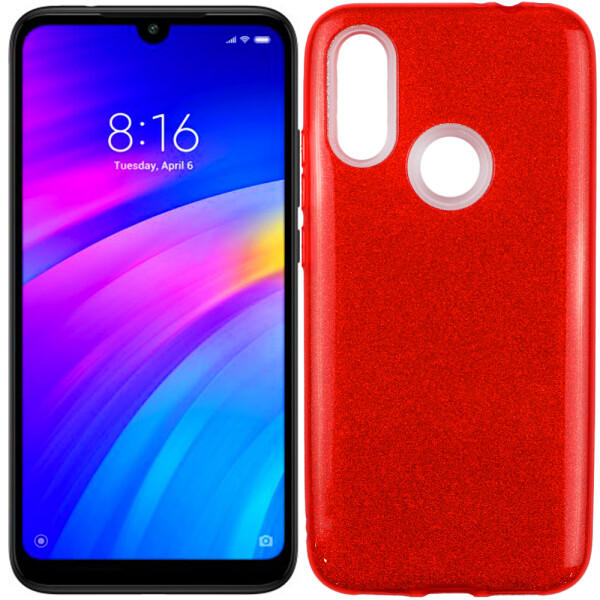 

Чехол силиконовый 3in1 Блёстки для Xiaomi Redmi 7 Red (26841)