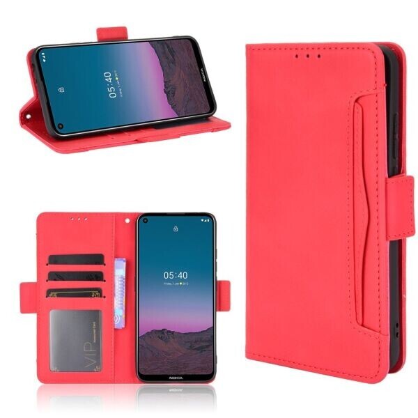

Чехол Deexe Wallet Stand для Nokia 5.4 - Red