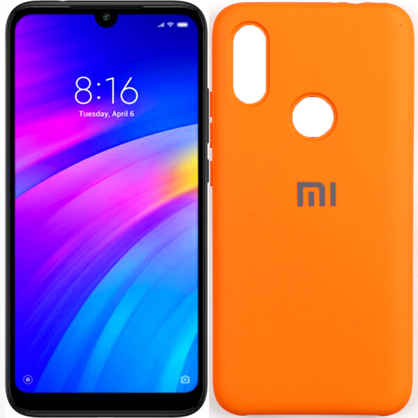 

Чехол силиконовый оригинальный для Xiaomi Redmi 7 Оранжевый (27670)