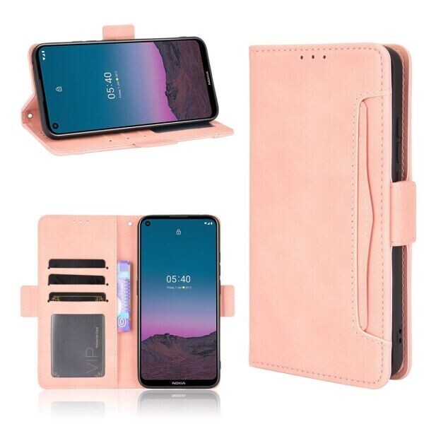 

Чехол Deexe Wallet Stand для Nokia 5.4 - Pink