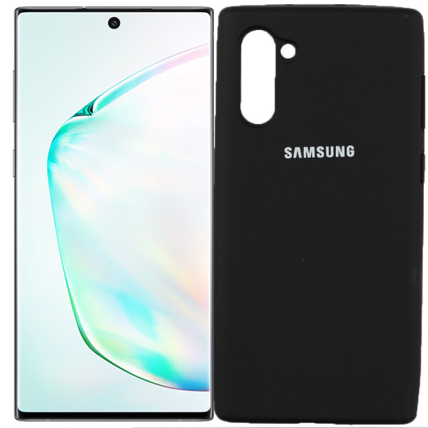 

Чехол силиконовый оригинальный для Samsung Note 10 Чёрный FULL (27238)