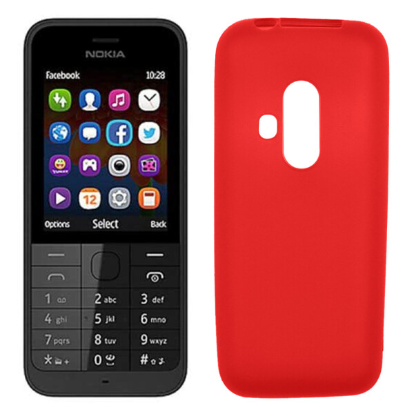 

Чехол силиконовый оригинальный для Nokia 220 Red (8185)