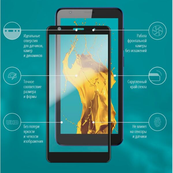 

Защитное стекло Full Coverage для ZTE Blade L8 Glasscove Black