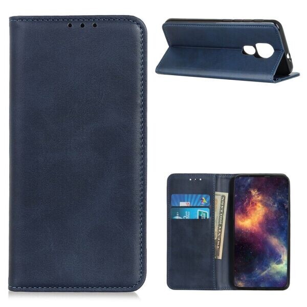 

Чехол-книжка Deexe Wallet Case для Motorola Moto G9 Play - Blue