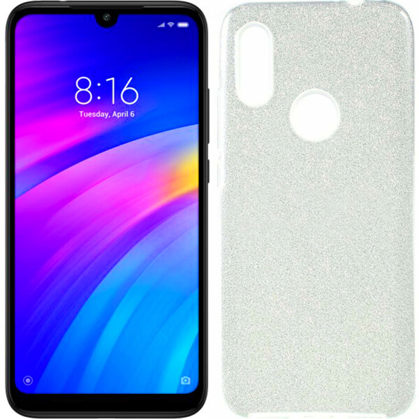 

Чехол силиконовый 3in1 Блёстки для Xiaomi Redmi 7 Silver (26842)