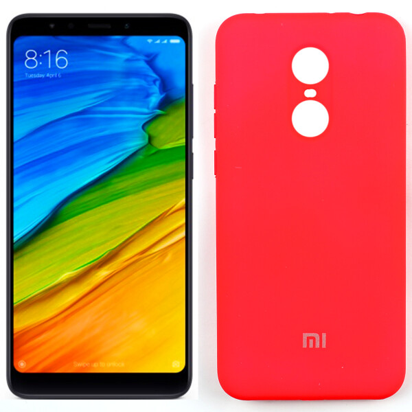 

Чехол силиконовый оригинальный для Xiaomi Redmi 5 Plus Ярко малиновый FULL (28157)