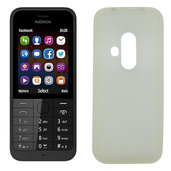 

Чехол силиконовый оригинальный для Nokia 220 White (3074)